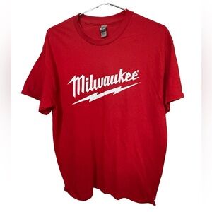 Nice Milwaukee Tools Retro Red & White Construction Men’s L T-Shirt MINTY